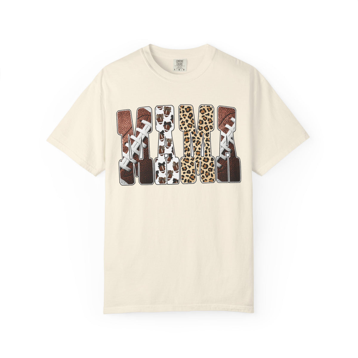 Playful 'LOVE' Graphic T-Shirt — Leopard & Patchwork Lettering