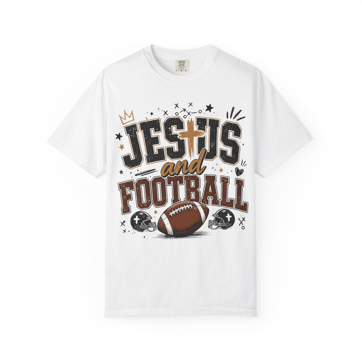 Jesus and Football T-Shirt — Faith & Football Graphic Tee