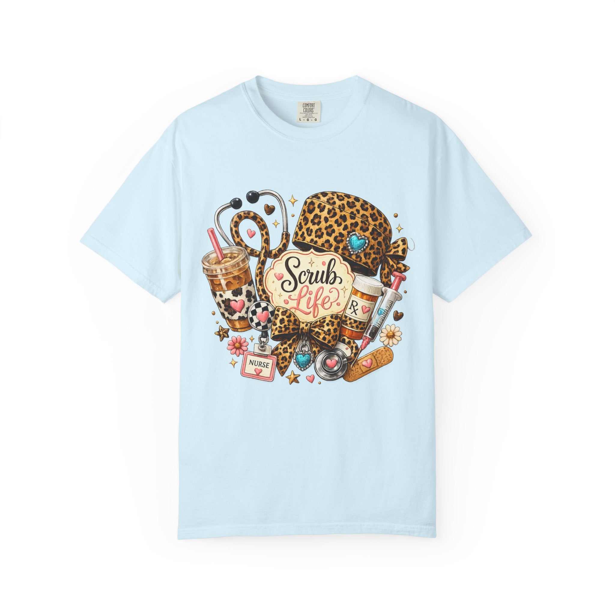 Scrub Life Leopard Nurse T-Shirt — Cute Medical Gifts for Nurses