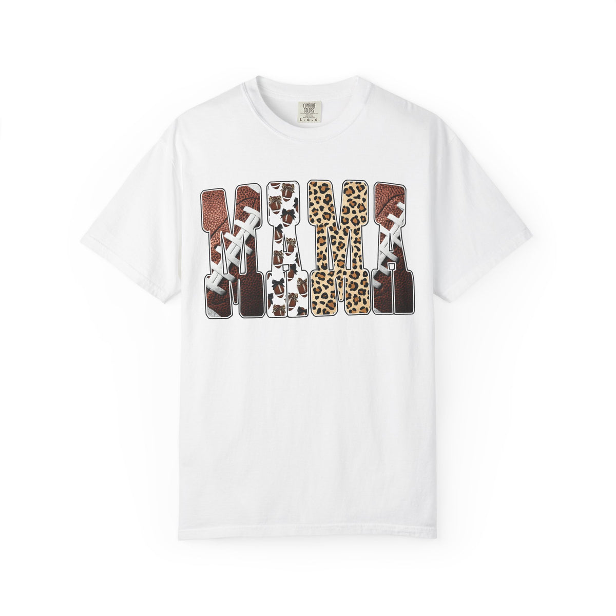 Playful 'LOVE' Graphic T-Shirt — Leopard & Patchwork Lettering