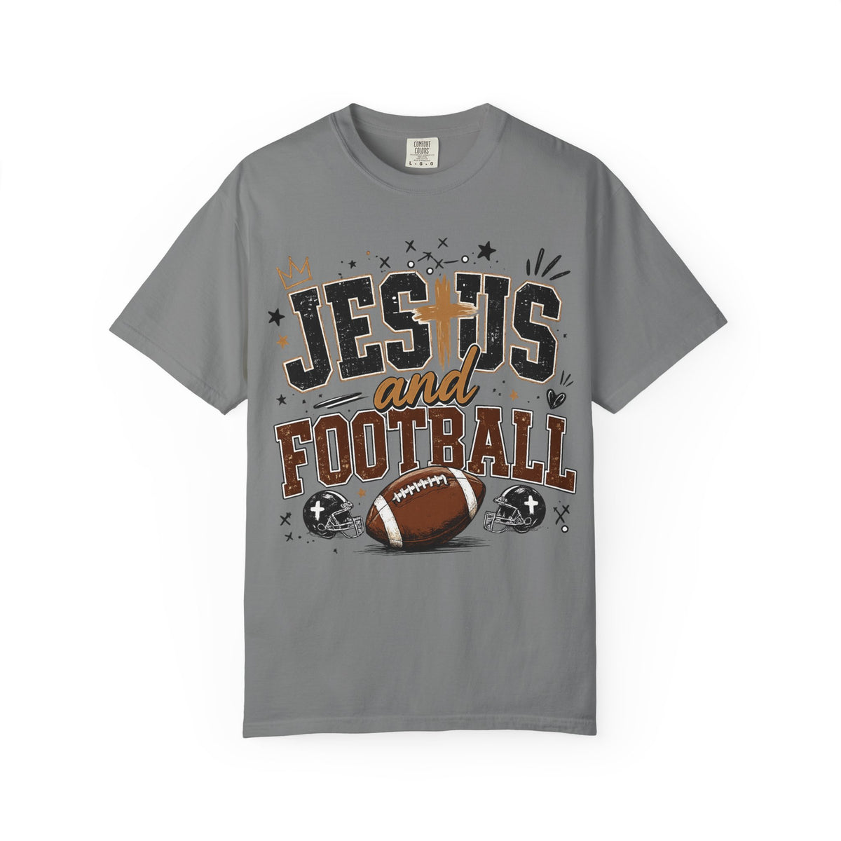 Jesus and Football T-Shirt — Faith & Football Graphic Tee