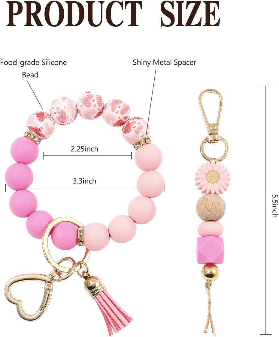Stylish Beaded Keychain Set