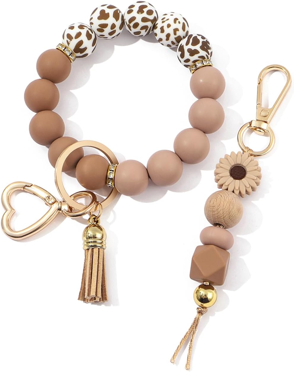 Stylish Beaded Wristlet Keychain