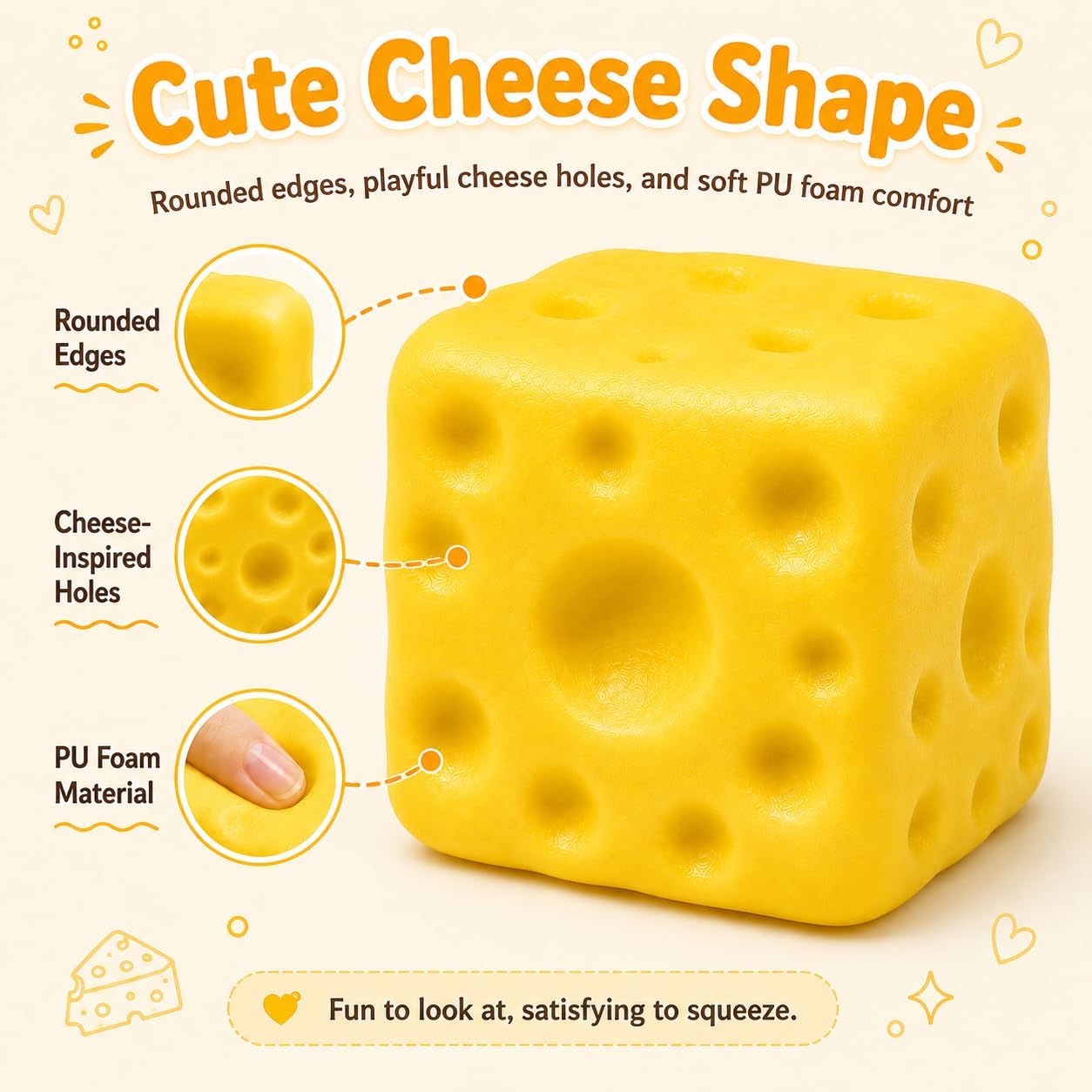 Cheese Squishy Stress Reliever