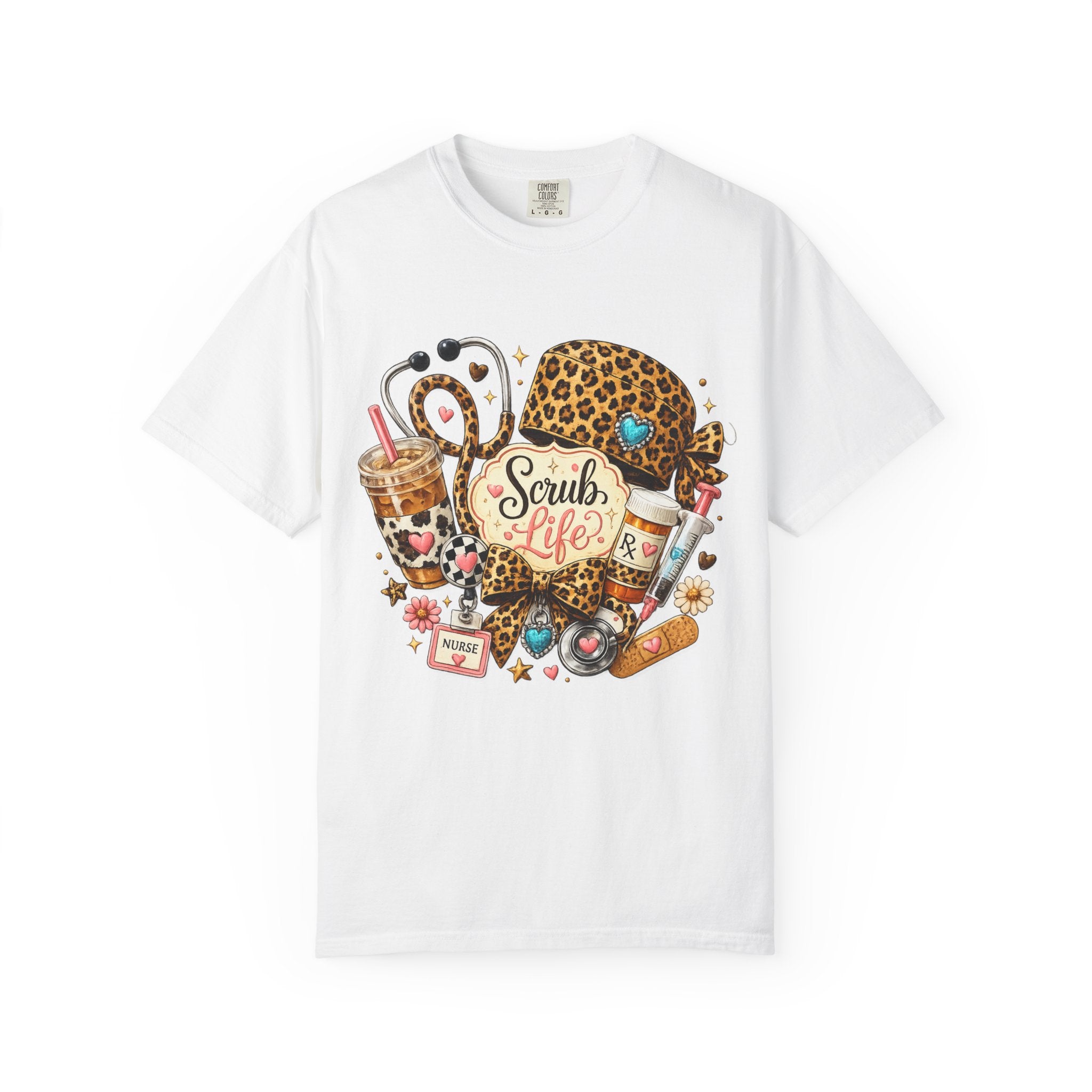 Scrub Life Leopard Nurse T-Shirt — Cute Medical Gifts for Nurses