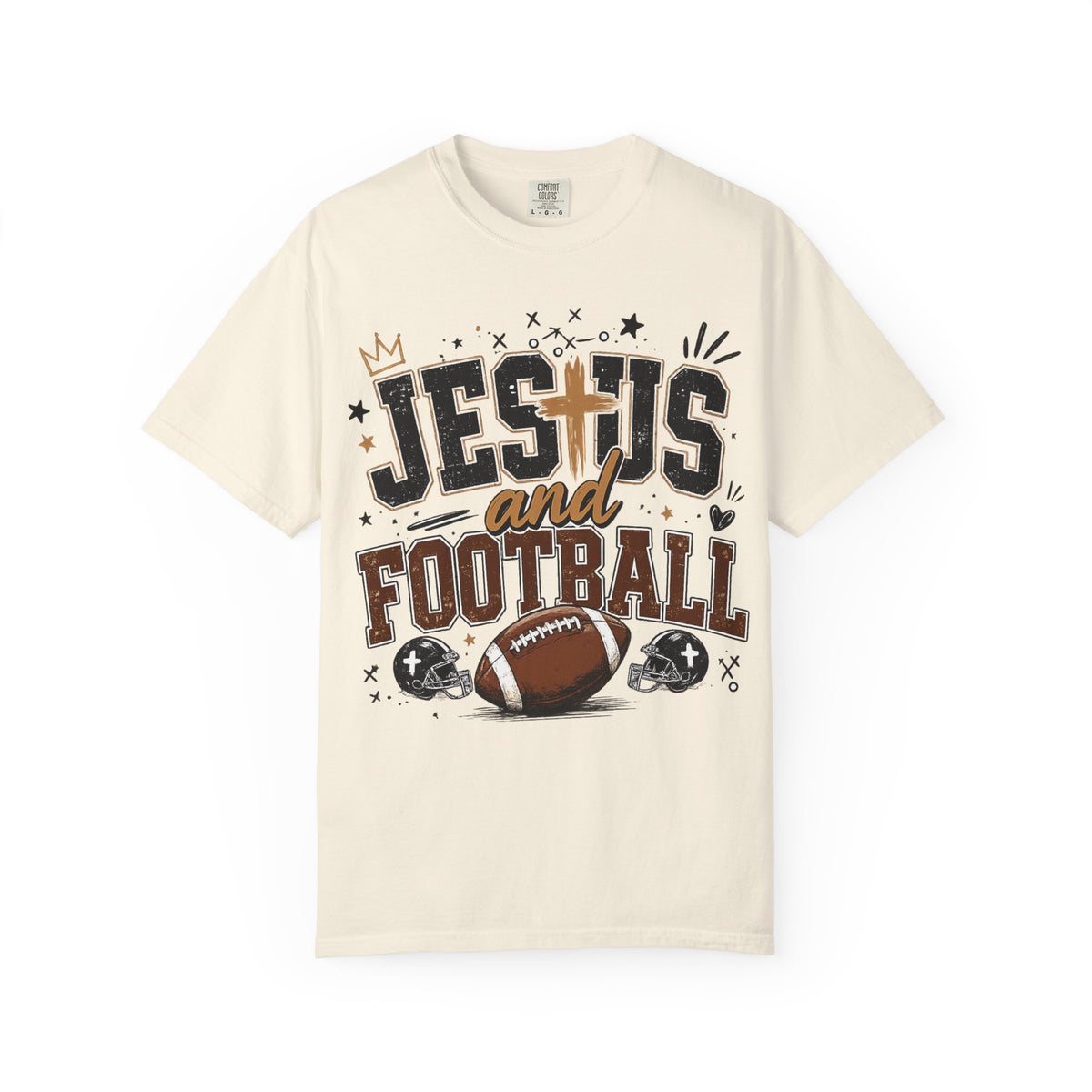 Jesus and Football T-Shirt — Faith & Football Graphic Tee