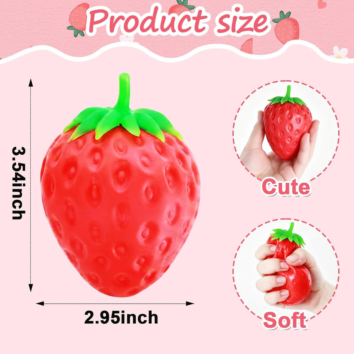Giant Strawberry Squishy Toy