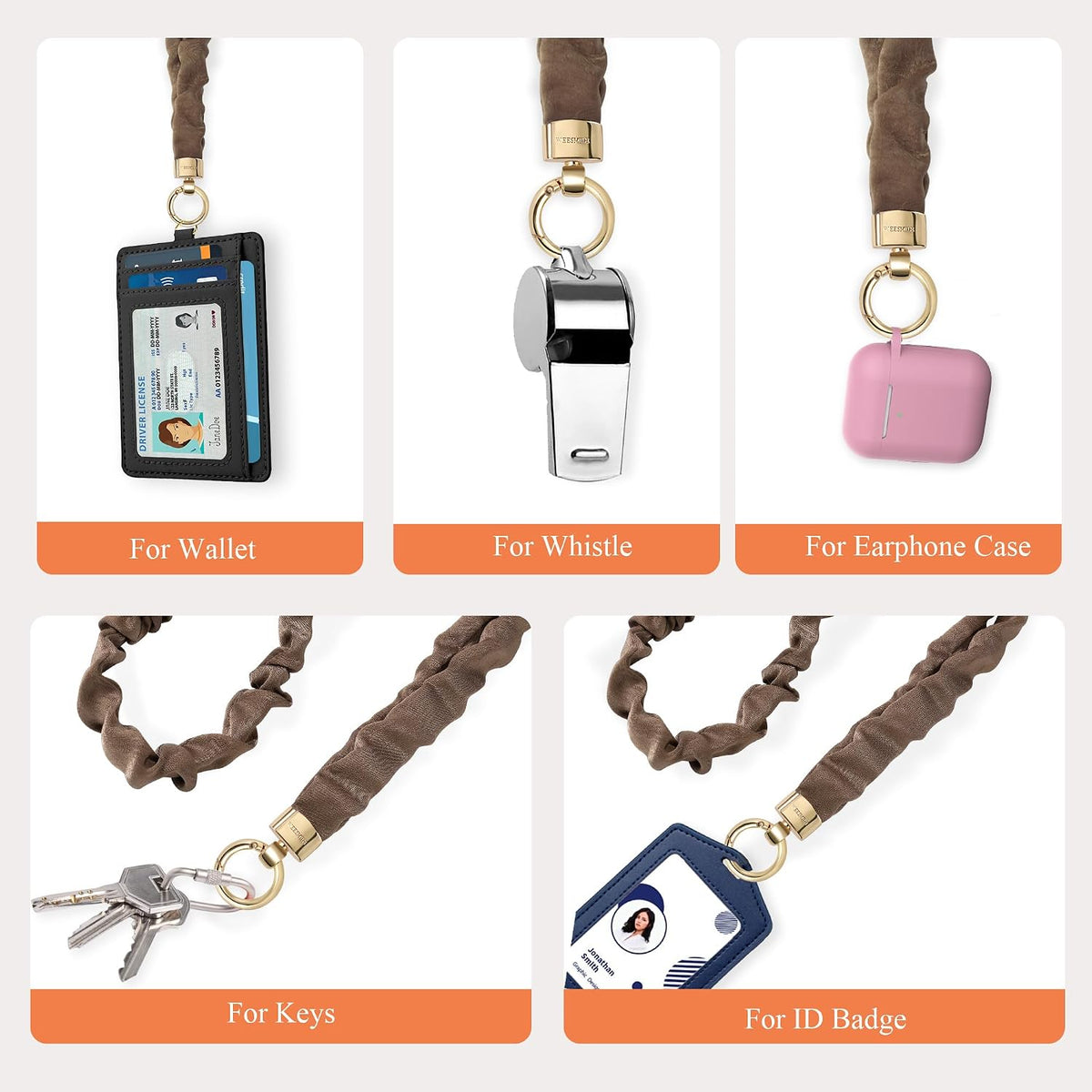 Stylish Satin Lanyard Set