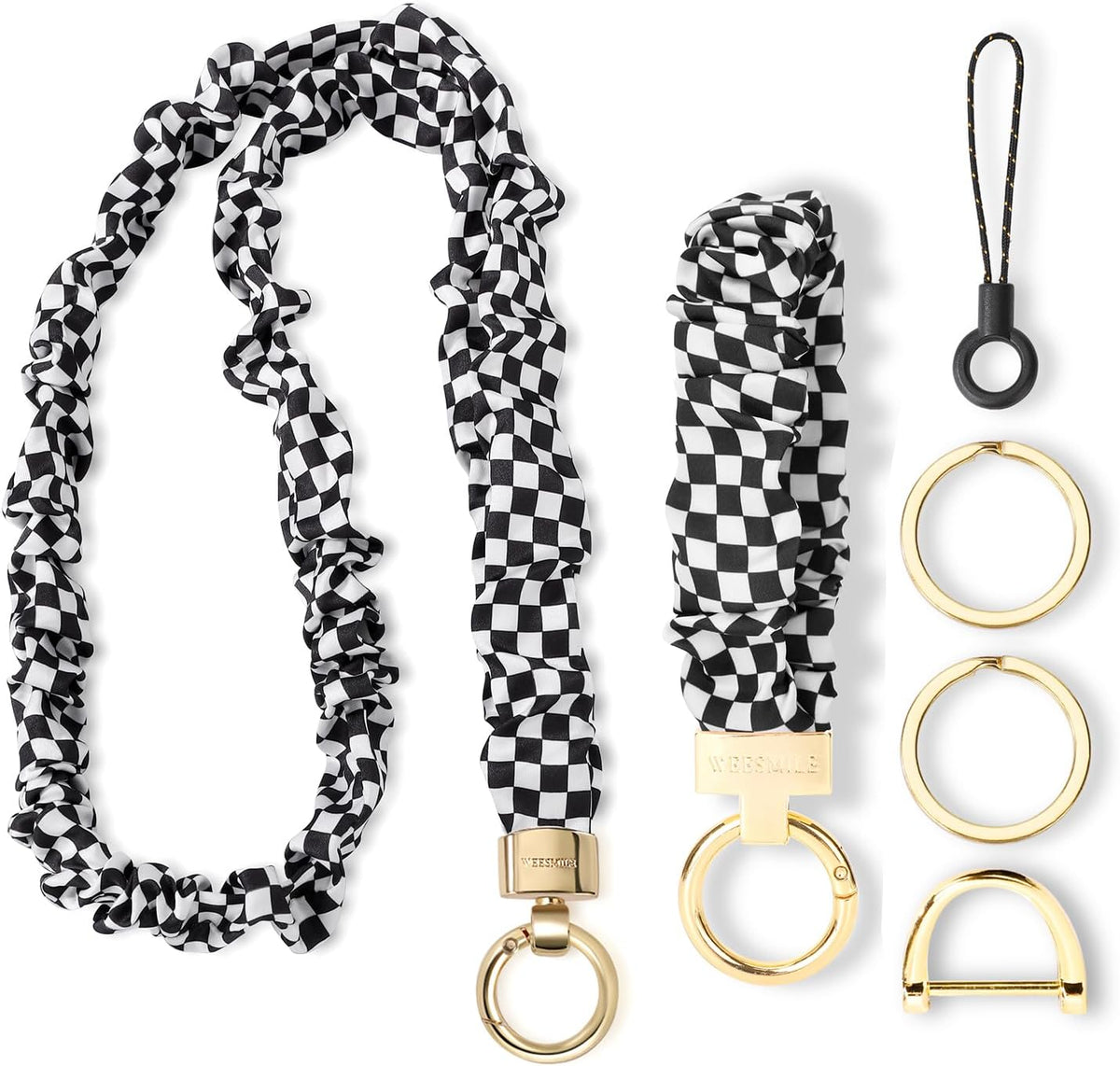 Elegant Satin Keychain Set