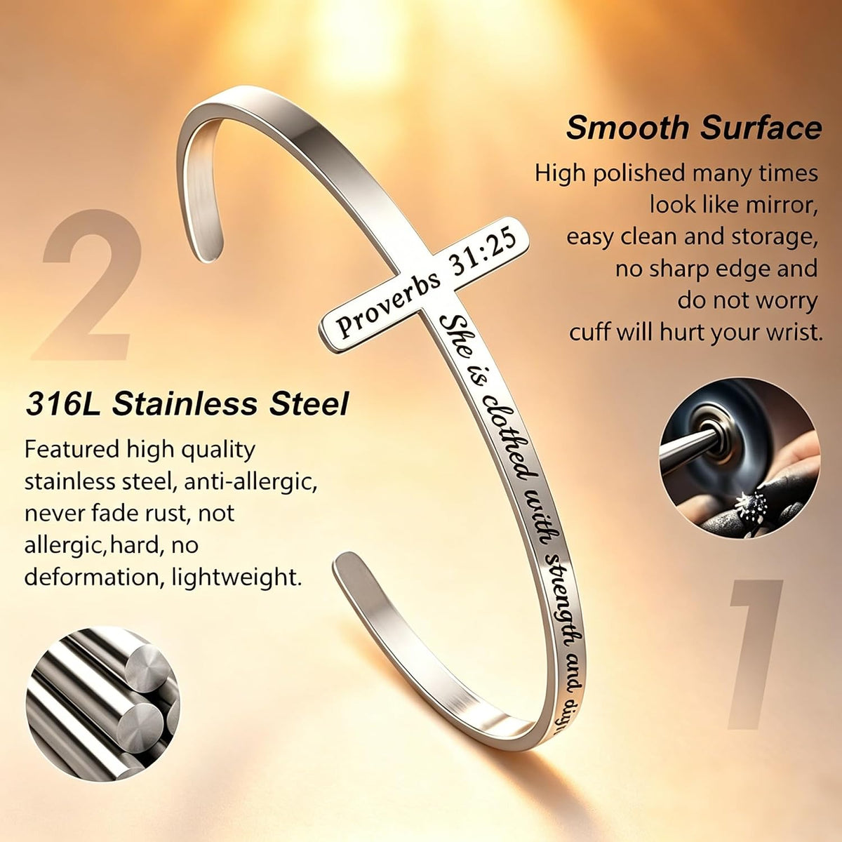Inspiring Cross Bracelet Gift