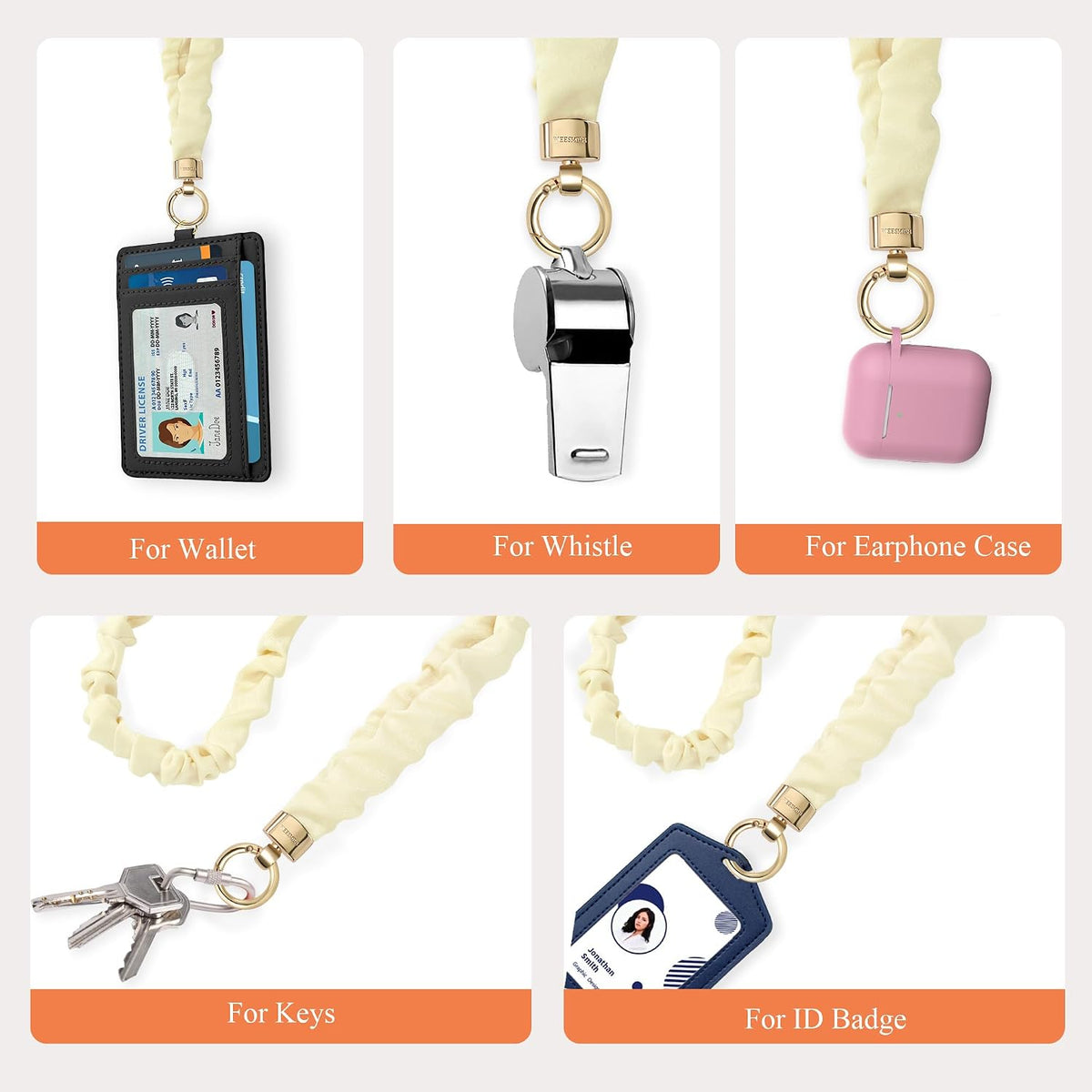 Chic Lanyard & Wristlet Set