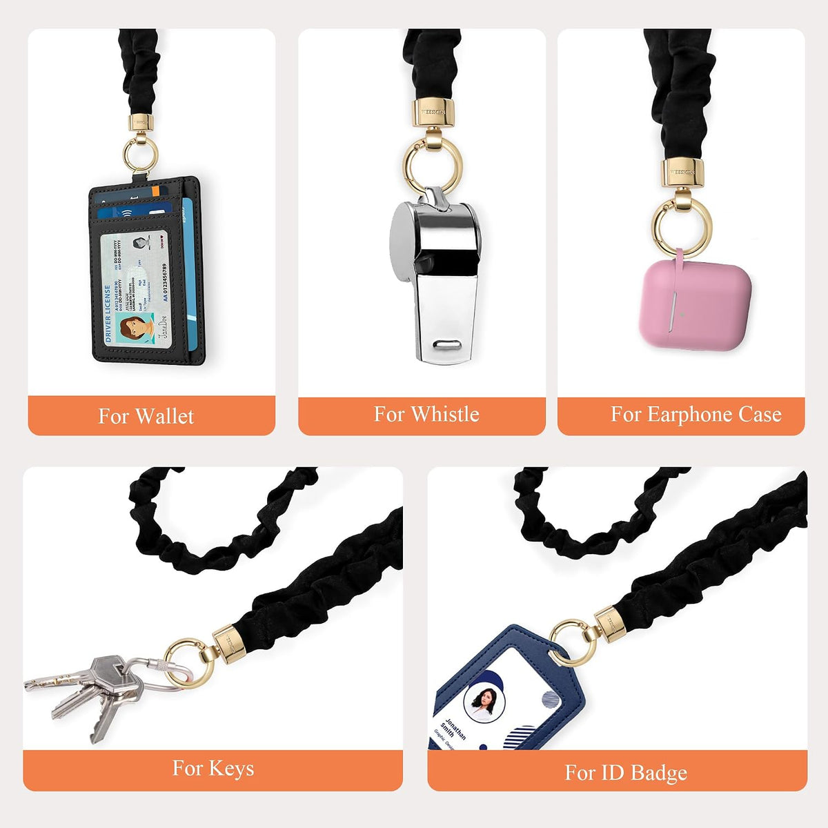Stylish Keychain Lanyard Set