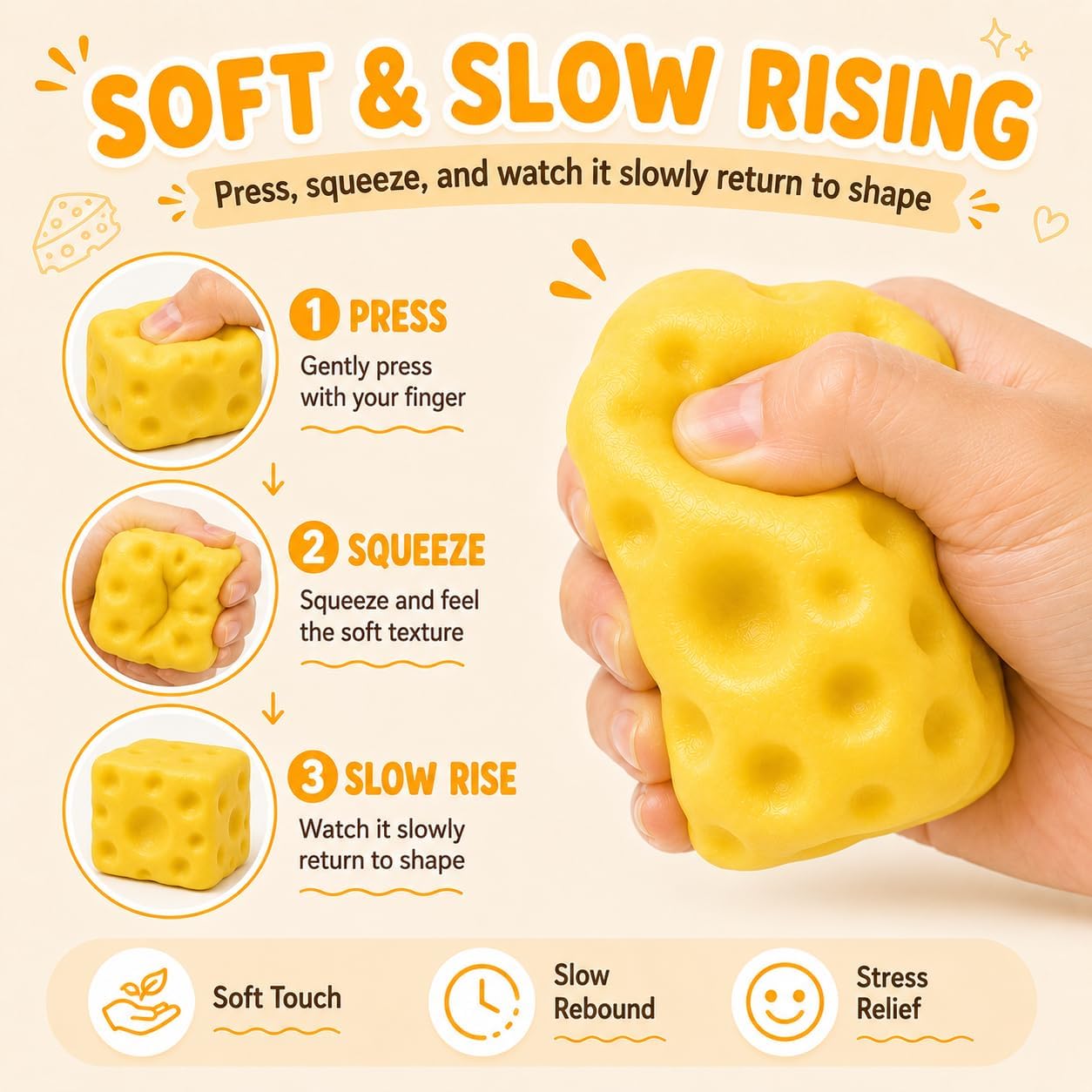 Cheese Squishy Stress Reliever