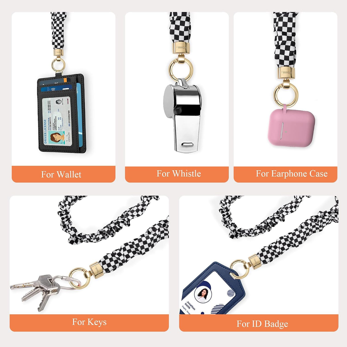 Elegant Satin Keychain Set