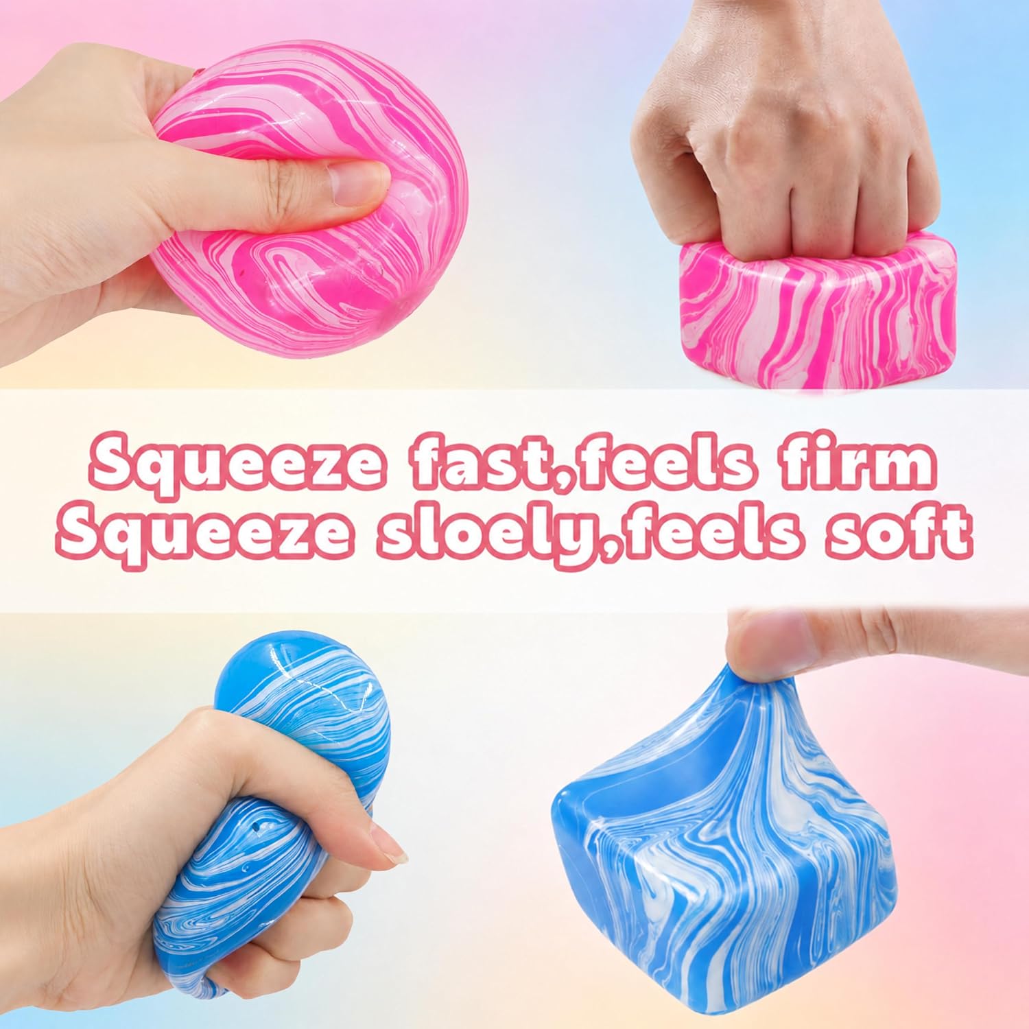 Calming Marble Squishy Cube