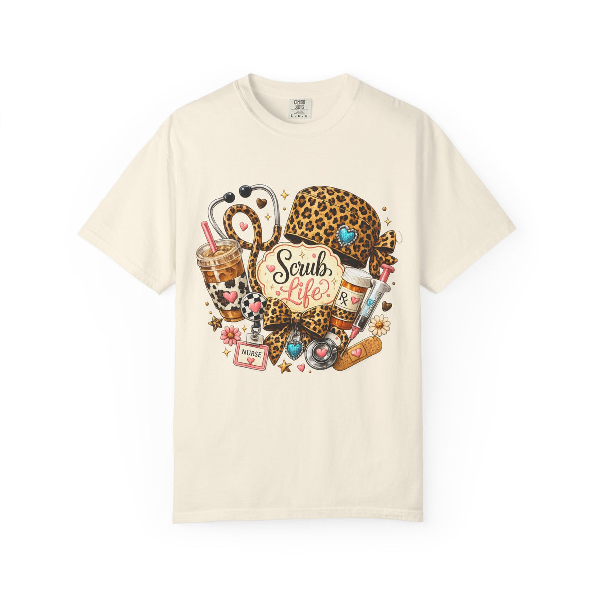 Scrub Life Leopard Nurse T-Shirt — Cute Medical Gifts for Nurses